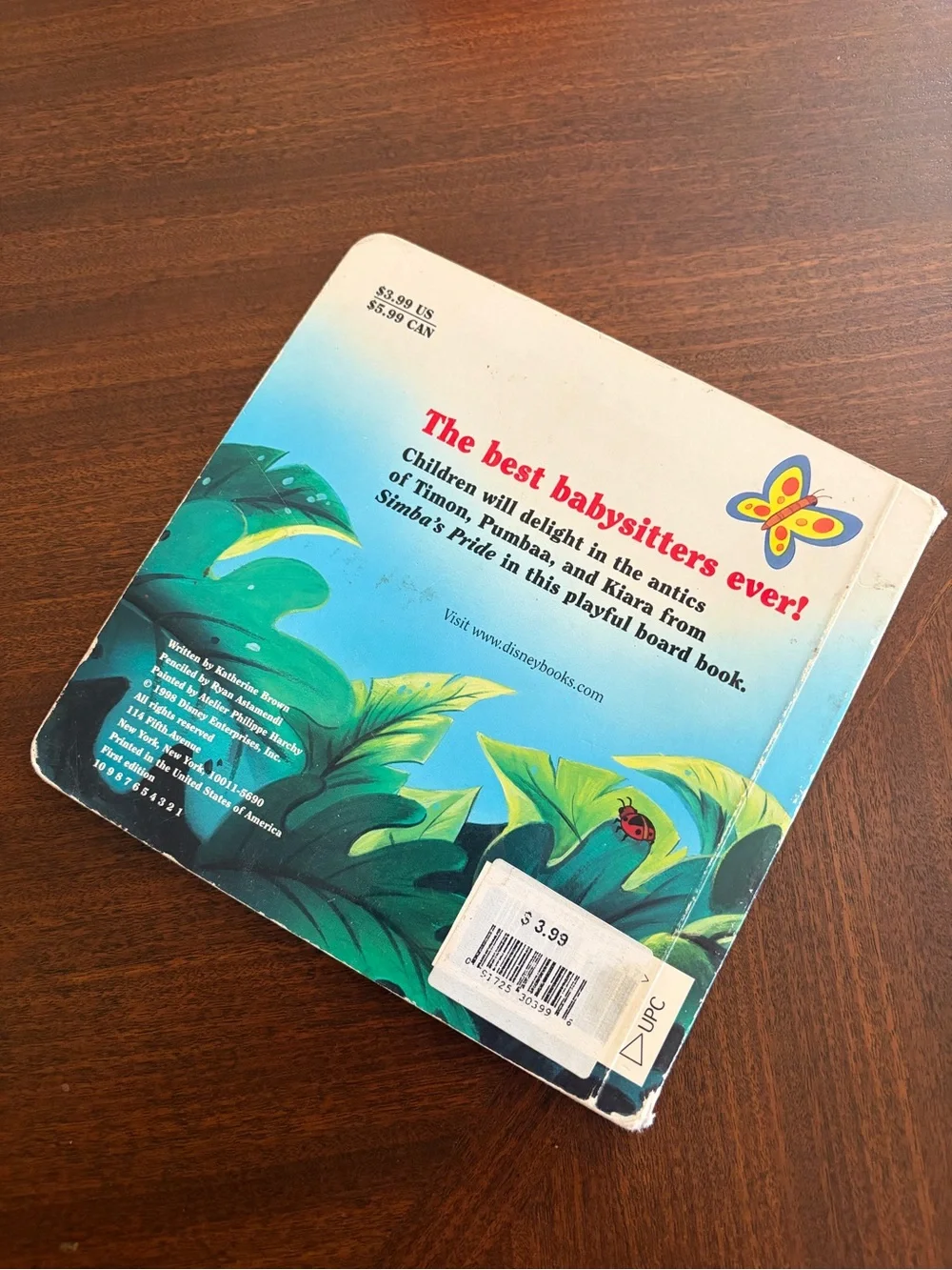 Lion King 2 simba’s pride board book come out and play